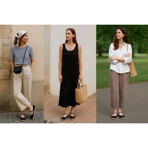 Tonivis Women Espadrille Mary Jane Flats 8 French Girl Picniccore Neutral Style